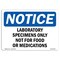 Signmission OSHA Notice Sign, 12" H, Rigid Plastic, Laboratory Specimens Only Not For Food Or Sign, Landscape OS-NS-P-1218-L-13938 - alternate 1